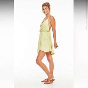 Indah NWT Revolve tahani mini dress cowl neck vacation summer beach Greece Italy